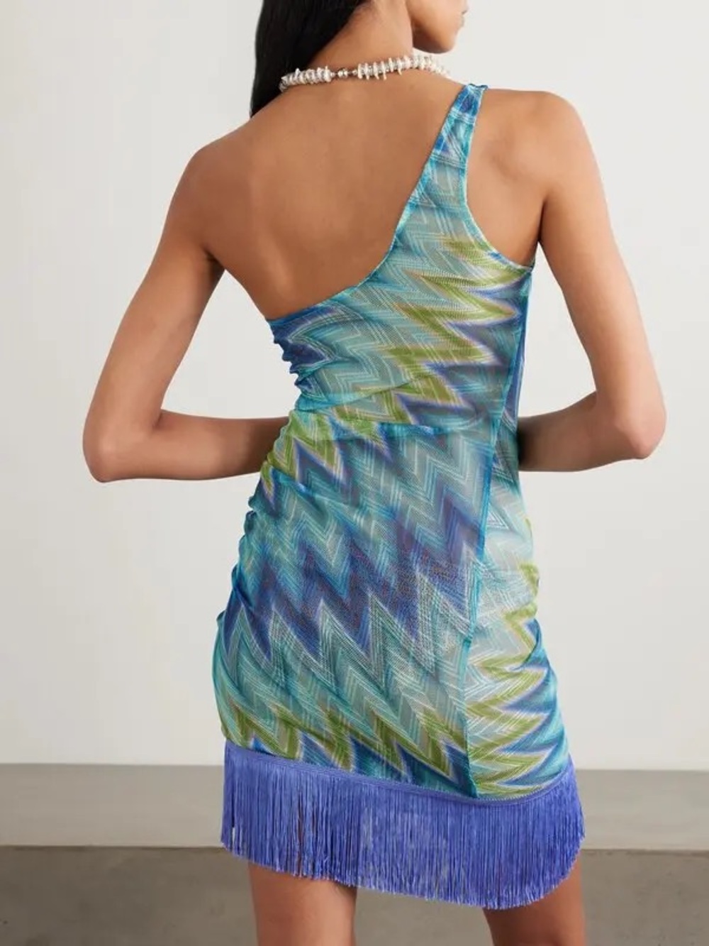 Missoni One-Shoulder Fringe Mini Dress - Picture 7 of 7